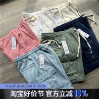 Ridan Us new fitting room quality terry cotton fabric mens summer knitted cotton pocket overalls shorts pants