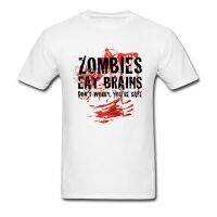 Cheaper T Shirts Mens Zombies Eat Brains Meat Tshirt 100% Cotton Good Quality Clothing Red Bloody Letter T-Shirt New