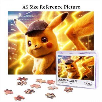 Pokémon Pokemon When Detective Pikachu Isnt Drinking Coffee Wooden Jigsaw Puzzle 500 Pieces Educational Toy Painting Art Decor Decompression toys 500pcs