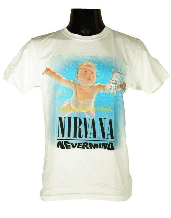 เสื้อวง-nirvana-เนอร์วานา-ไซส์ยุโรป-เสื้อยืดสีขาว-วงดนตรีร็อค-เสื้อร็อค-nir8055-สินค้าในประเทศ