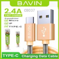 【Taotao Electronics】 BAVIN 2.4A CB037ชาร์จเร็วและกล่องใส่สาย Usb สำหรับโอนย้ายข้อมูลสำหรับ Micro/Type C/usb-I