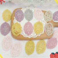 [HOT!] 10 Pieces Oval 6 Colors Embroidered Wedding Decorative Sewing Lace Applique Trim Craft DIY Clothing Accessories