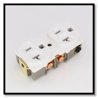 2PCS ISF0007 HIFI ทองแดงชุบ US AC Power Duplex Receptacle Wall Outlet Socket Hi End