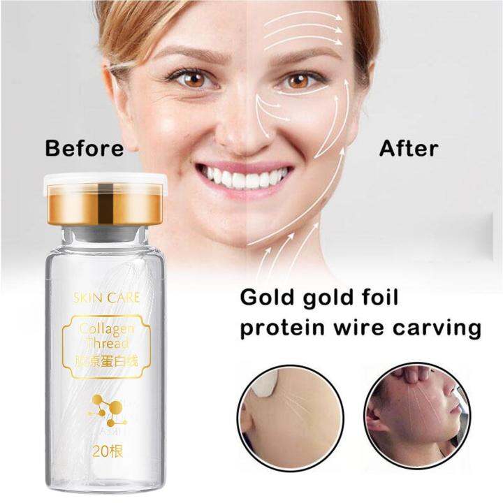 20 Pieces/bottle Gold Protein Line Lifting And Tightening Gold Line