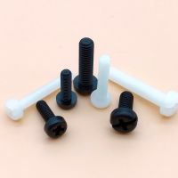 5/10/20/50pcs M2 M2.5 M3 M4 M5 M6 M8 M10 Black White Nylon Plastic Phillips Pan Head Cross Round Screw Bolt length 5mm-50mm Fasteners