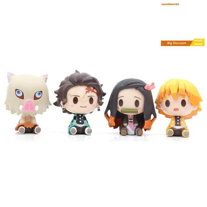 lt-sunshine123-bigsale-gt-โมเดลตุ๊กตา-สไตล์การ์ตูนอนิเมะ-demon-slayer-ของเล่นสำหรับเด็ก-4-ชิ้น