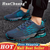 HUACHUANG รองเท้าวิ่งสำหรับผู้ชาย,รองเท้าวิ่งน้ำหนักเบามากรองเท้าผ้าใบไซส์ใหญ่สำหรับผู้ชายรองเท้าวิ่ง