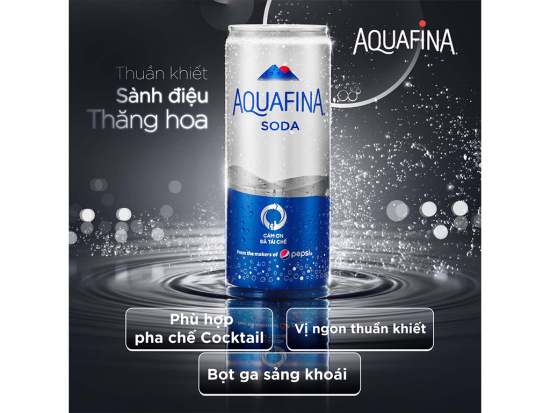 Thùng 24 lon nước soda aquafina lon 320ml lốc 6 lon nước soda aquafina lon - ảnh sản phẩm 8