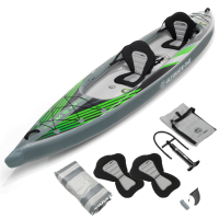 EXTASEA ULTIMATE TWO 440 KAYAK AUFBLASBAR HOCHDRUCK KAYAK FULL DROP-STITCH GREEN 2Person