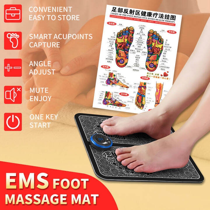 Electric EMS Foot Massager for Blood Circulation Foot Massage Pad