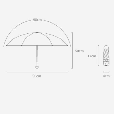 Hot Pocket Mini และ Small Ultraviolet Anti-UV Paraguas Umbrella Sun Parasol Sun Protection Capsule Umbrella Protection