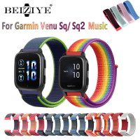 20mm Nylon Watch Strap For Garmin Venu Sq 2 สาย Smart Watch Sport Bracelet SQ Music สาย Nylon Loop Replacement Band