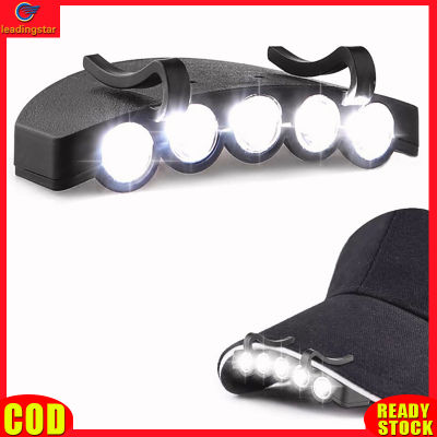 LeadingStar RC Authentic Hat Clip Light 5 Led Headlamps Cap Lights Clip On Hat Headlight Night Fishing Light With Battery For Hiking Fishing