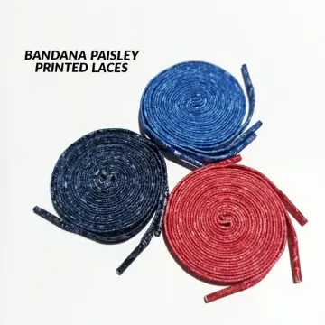 Blue Bandana Shoelaces