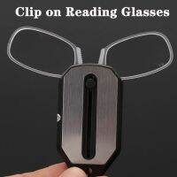 Folding Legless Clip on Reading Glasses Men Keychain Magnifier 1.0 To 3.0