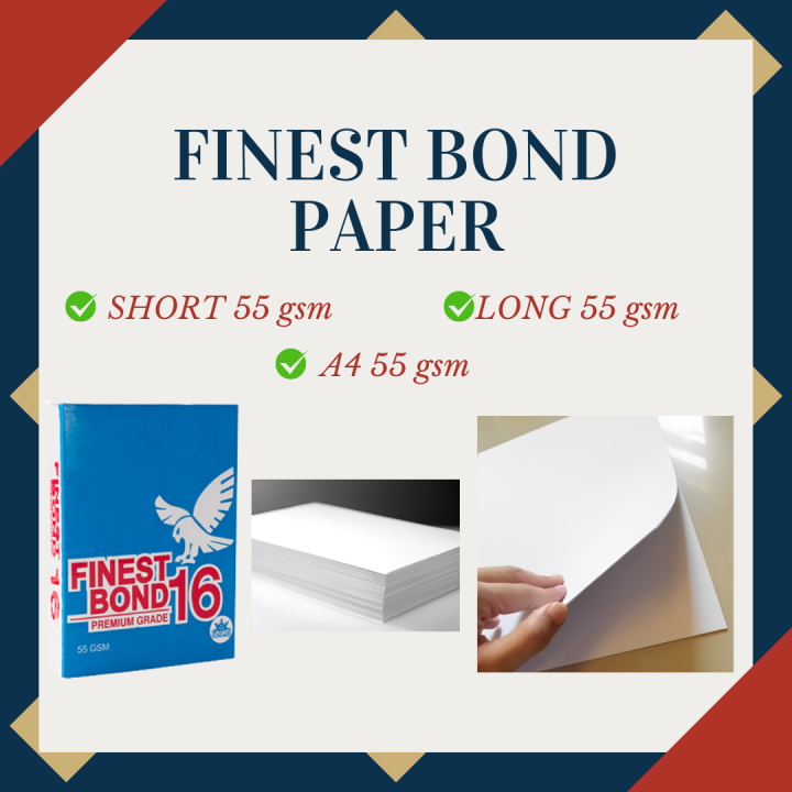 High Quality Finest Bond Paper Durable writing Paper Excellent Absorption MultiPurpose