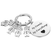 Personalized Keychain Women Men Customized Family Name Stainless Steel Keyring Gift for Boyfriend Girlfriend Custom Jewelry Key Chains