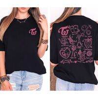 卍  Korean Kpop Band T-shirt Fashion Loose Black Cotton Women Big Size Tops Short Sleeve Retro Classic New Tee Free Shipping S-4XL