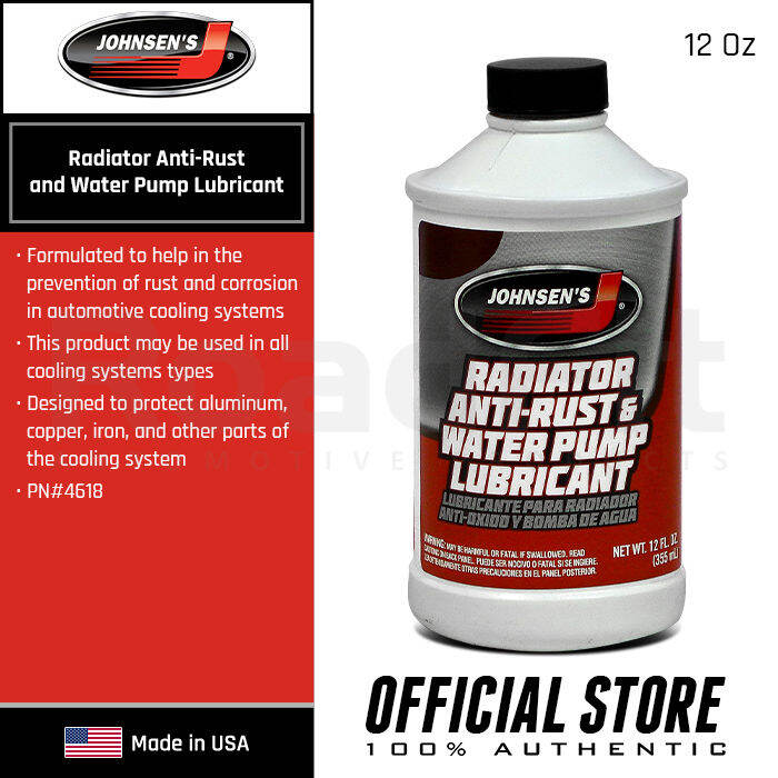 Johnsen's Radiator AntiRust and Water Pump Lubricant 12oz PN4618
