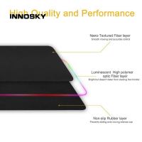 เมาส์แผ่นรองเมาส์สี LED แบบ USB โน้ตบุ๊กโน้ตบุ๊กเกมมิ่งเมาส์สีขนาดใหญ่ เมาส์แผ่นรองเมาส์สีขนาดใหญ่