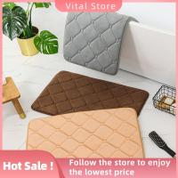 VITAL STORE พรมเช็ดเท้าหน้าประตูในครัวเรือนขนาด60X40ซม. เสื่อปูห้องน้ำเสื่อปูพื้นกันลื่นดูดซับรวดเร็วแห้งสุดๆพรมห้องน้ำ