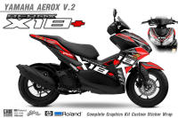 สติ๊กเกอร์แต่งลายรถ YAMAHA AEROX V.2 ลาย X-18