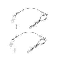 2Pcs 6Mm 316Quick Release Pin พร้อมเชือกเส้นเล็กสำหรับเรือ Bimini Top Deck บานพับ Marine ฮาร์ดแวร์สแตนเลสพายเรือ Accessorie