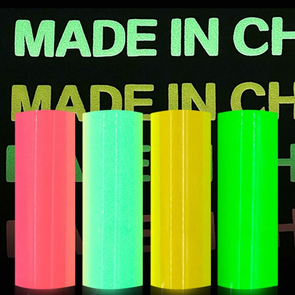 3D Puff HTV Heat Transfer Vinyl Film Glow in The Dark Luminous Iron on  Tshirt Clothing For Cricut Cameo 4 Assorted Colors Sheet