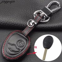 wenminr 2 Buttons Leather Remote Car Key Case Cover Holder For BMW Mini Cooper S R50 R53 Two