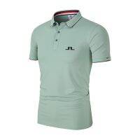 2022 Summer Golf Shirt Men Casual Polo Shirt Short Sleeve Summer Breathable Quick Dry J Lindeberg Golf Wear Sports Tee T