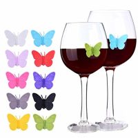 【CW】 6pcs Silicone Wine Glass Charms Cup Identifier Sign Bar Tools