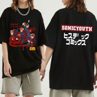 【New】1992 Sonic เยาวชน Hysteric ญี่ปุ่นทัวร์เสื้อ T Vintage Punk เสื้อยืดแขนสั้น Hip Hop Rock Band ขนาดใหญ่เสื้อ T