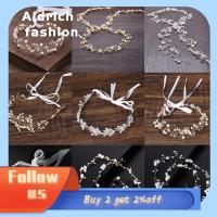 ALDRICH FASHION ผู้หญิง ผู้หญิง แฟชั่น เครื่องประดับผม หูฟัง เครื่องประดับผม ที่คาดผมคริสตัลเจ้าสาว เครื่องประดับผมแต่งงาน เถาผมเจ้าสาว ใบไข่มุก