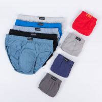 Mens Cotton Briefs Cotton Mid Waist Loose Underwear Breathable Underpants Underpants for Middle and Old Teenagers