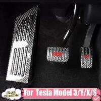 ：》“{： Real Carbon Fiber Foot Pedal Model 3 Y For Tesla Model S X Rest Brake Pedal Rest Pedal Pads Mats Cover AT Automatic Transmission