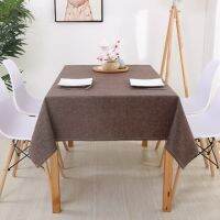 Yingke Manteles Para Mesa Rectangulares En Tela ผ้าลินินผ้าปูโต๊ะผ้าปูโต๊ะทรงจตุรัสกันน้ำสีทึบผ้าปูโต๊ะทานข้าว Dw175