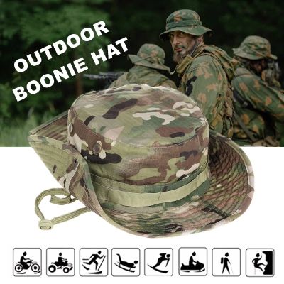 【 Chasers ร้านค้ากลางแจ้ง】หมวก Boonie มัลติแคมหมวกชาวประมงลายพรางทหารหมวกตกปลาเดินป่ากลางแจ้งหมวกชาวประมงชาย