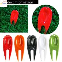 HILBAT 10pcs เครื่องหมายลูกกลม ส้อมสีเขียววางกอล์ฟ ตำแหน่งลูกตำแหน่ง GOLF Pitchfork เครื่องหมายกอล์ฟ อุปกรณ์เสริมสำหรับนักกอล์ฟ พลาสติกทำจากพลาสติก เครื่องทำความสะอาดร่องฟันกลางแจ้ง สำหรับสนามกอล์ฟ