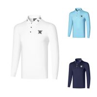 ANEW FootJoy DESCENTE J.LINDEBERG PING1 PXG1☁♘♂ เสื้อผ้ากอล์ฟผู้ชายอินเทรนด์สบายระบายอากาศแขนยาวเสื้อโปโลเสื้อผ้าลูกกอล์ฟเสื้อกีฬากลางแจ้งเสื้อกอล์ฟผู้ชาย