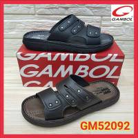 GAMBOL GM52092 รองเท้าแตะแบบสวม สีดำ สีน้ำตาล (40-44)