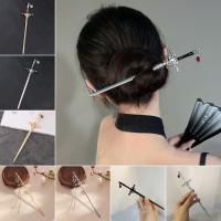 【YF】✉  2023 New Chinese Hair Accessories Hairpin Headdress Sticks Ponytail Holder Jewelry