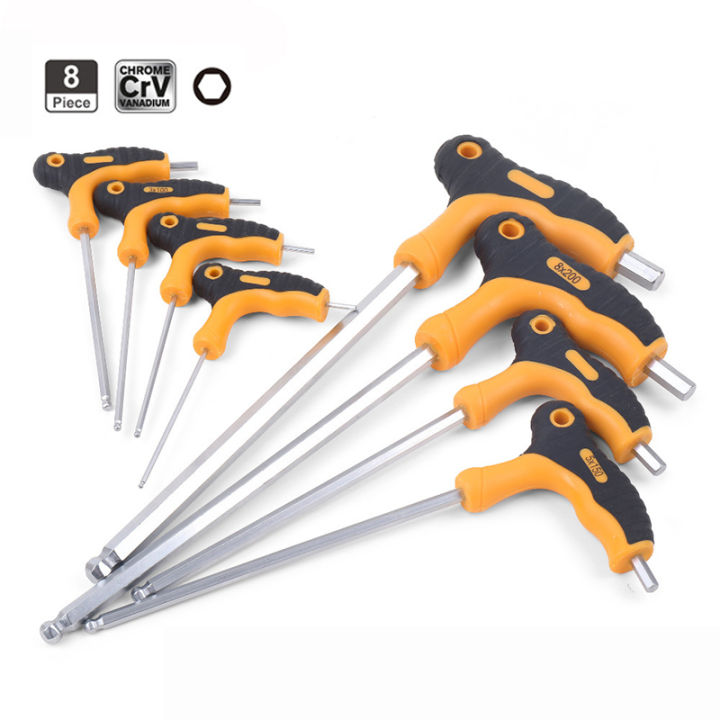 kindlov-8pcs-hex-wrench-t-handle-ball-head-allen-key-set-universal-screwdriver-spanner-double-end-bike-motorcycle-repair-tools