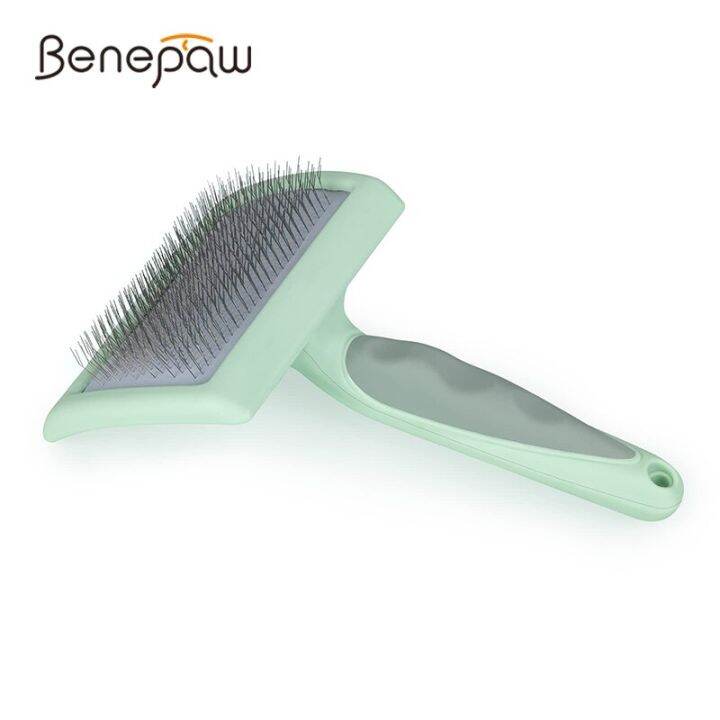 benepaw-แปรงขนสำหรับสุนัขสลิกเกอร์มืออาชีพเครื่องมือป้องกันสัตว์เลี้ยงไหลที่จับสบายขนหลวมปมเหมาะสำหรับสุนัขและแมว