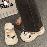 HOT★Sanrio Hello Kitty Cute Cartoon Women Sandals Y2k Street Style Fashion Female Slippers Korean Sweet Casual Outdoors Beach Shoes