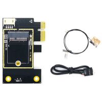 NGFF M.2 to PCIE Network Card Adapter Card NGFF M.2 Riser Card Supports 7260 8265 1650 1675X AX200 AX210 Network Card