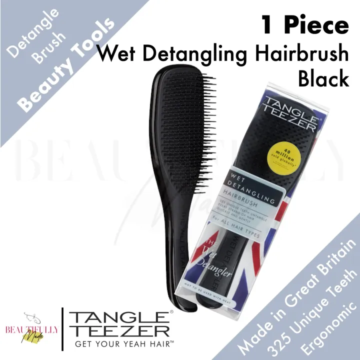 Tangle Teezer Wet Detangling Hairbrush Black - Detangler Untangle Every  Strand of Hair Quickly & Gently | Lazada Singapore
