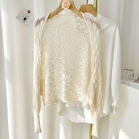 Knitted Shawl Spring and Autumn Honeycomb Shawl Temperament Joker Cuff Collar Honeycomb Ice Silk Shoulder