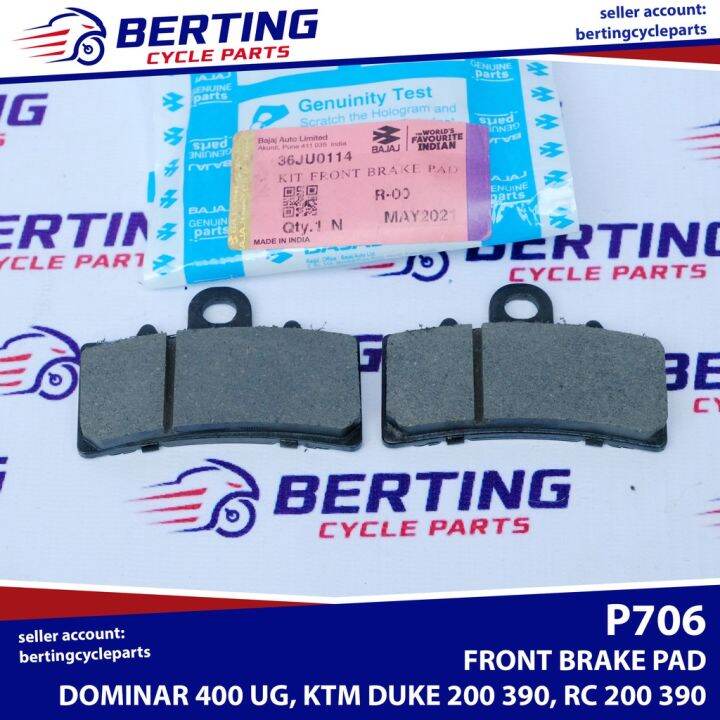 FRONT BRAKE PAD Dominar 400 UG KTM Duke 200 390 RC 200 390 Genuine