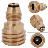 Outdoor Camping Propane Tank Adapter Solid Brass Regulator Valve Safety POL Tank Convert to QCC1/Type1 Camping Stove Brass Adapt