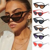 【LZ】✑♘  Óculos de sol vintage Cat Eye para mulheres óculos pequenos triangulares vermelhos streetwear tendência feminina UV400 Shades sexy 1pc